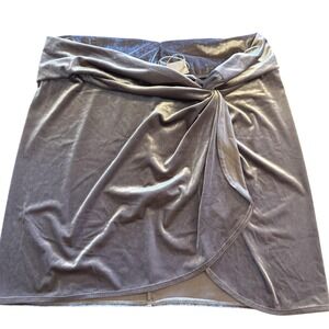 Skims Bikini Velvet Sarong Womens 4XL Umber Mini‎ Side Knot Swim Shine Beach